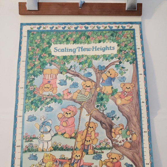 Vintage Lucy Bear Childrens Growth Chart Teddy Bear 37x9.5 Inch 1985 - Picture 3 of 13